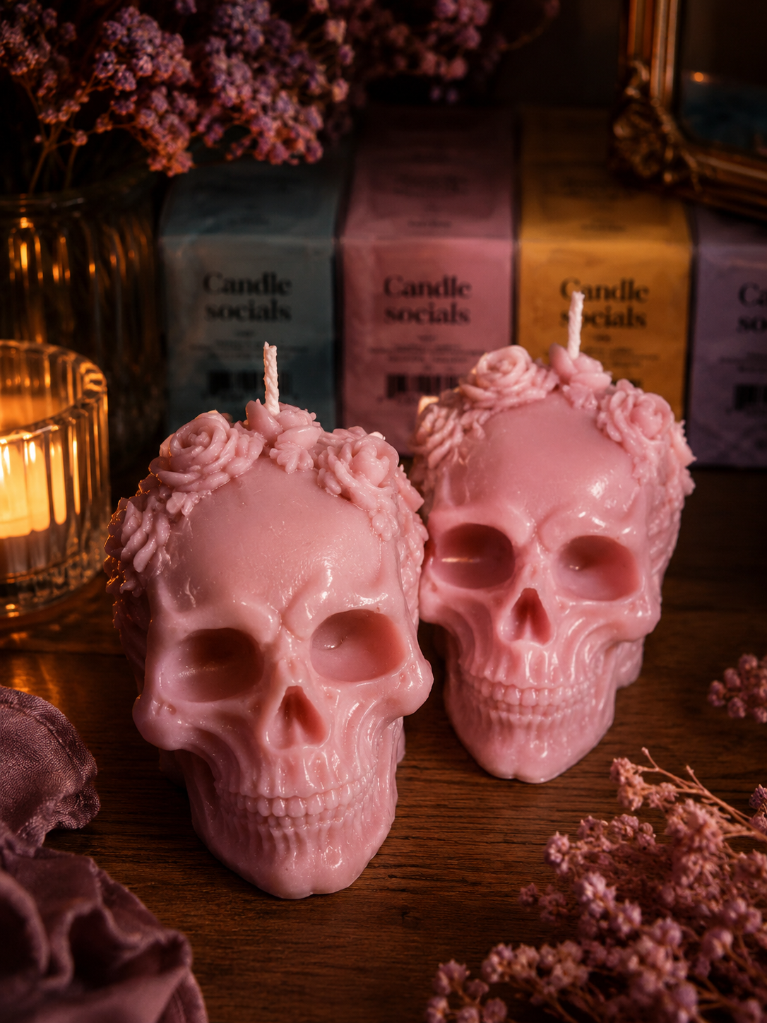 Schedel Kaars β Spooky Design π
