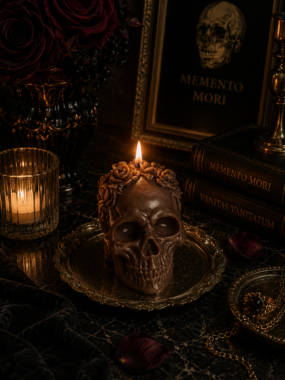 Schedel Kaars – Spooky Design 💀