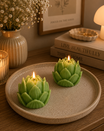 Lotus Kaars – Serenity Design 🪷