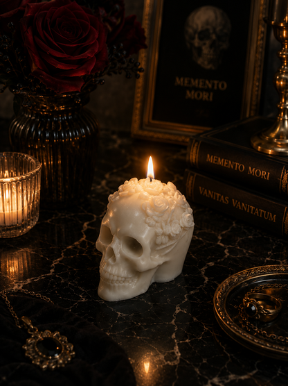 Schedel Kaars – Spooky Design 💀