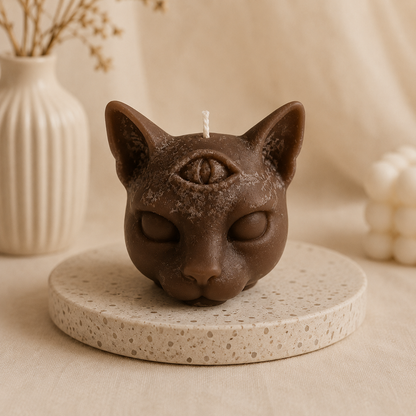 Mystic Kat Kaars – 3 Ogen Design 🐱✨