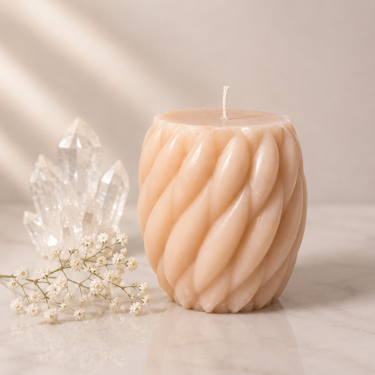 Twirl Druppel Kaars – Elegant Design ✨