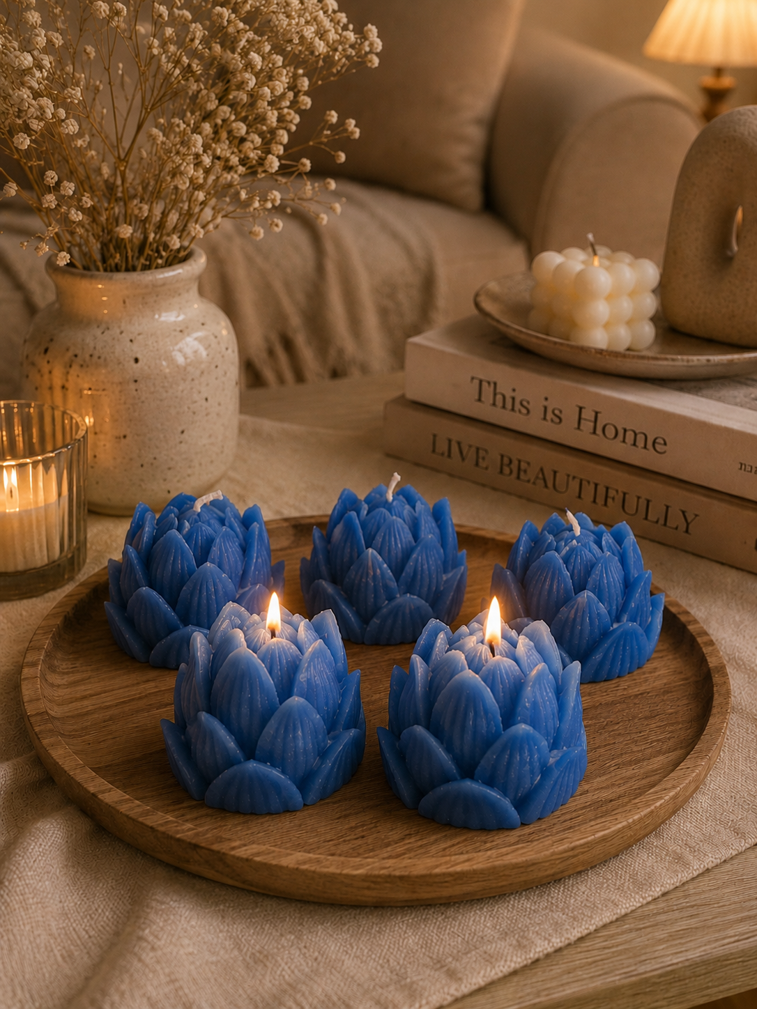 Lotus Kaars – Serenity Design 🪷