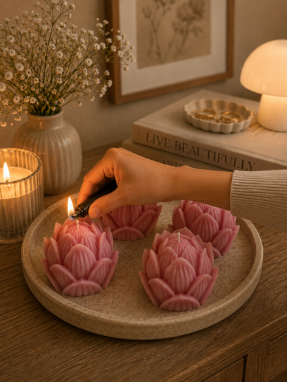 Lotus Kaars – Serenity Design 🪷